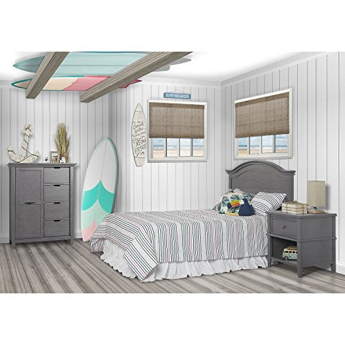 Evolur Belmar Curve 5-in-1 Convertible Crib in Rustic Grey