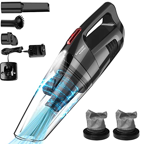 Handheld Vacuum Cordless Whall, Hand Vacuum Cordless 8500PA Suction, Car Hand Vacuum with LED Light, Mini Vacuum Cordless, Portable Vacuum, Dry/Wet Hand Held Vacuum Cleaner, Handheld Cordless Vacuum