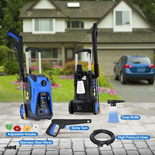 Sea tool 3500 PSI Electric Pressure Washer - 2.6 GPM High Power Pressure Washers with 4 Quick Spray Nozzle Foam Bottle IPX5 Car Washer Cleaner for Home/Driveway/Patio