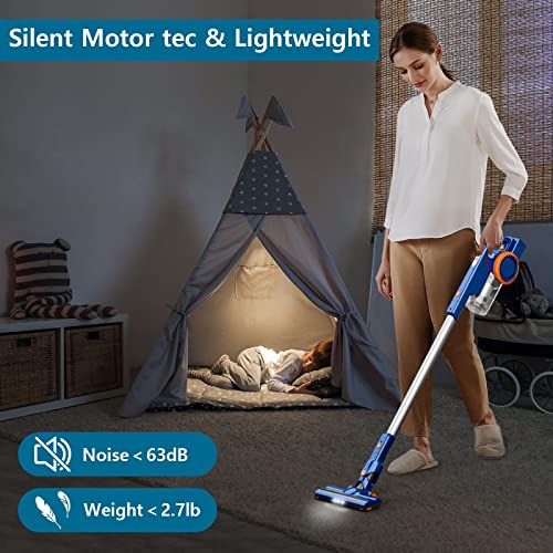Cordless Vacuum Cleaner, ORFELD 24000Pa Powerful Stick Vacuum, 50 Mins Runtime, 6 in 1 Lightweight Hardwood Floor Vacuum for Home Carpet Pet Hair