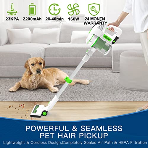 Mitcent Cordless Stick Vacuum Cleaner - 23Kpa 160W High Efficiency Brushless Motor, Lightweight Vacuum Cleaner, MT2002A