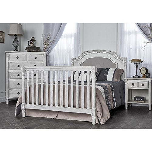 Evolur Julienne 5 in 1 Convertible Crib, Antique Grey Mist 55.5x31.2x51.5 Inch (Pack of 1)