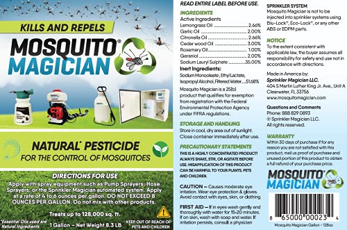 Mosquito Magician Battery Backpack Sprayer with 1 Gallon Natural Mosquito Killer & Repellent Concentrate Product Name Suggest a Change