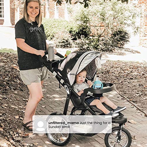 Jeep Deluxe Patriot Open Trails Jogging Stroller by Delta Children, Charcoal Tracks