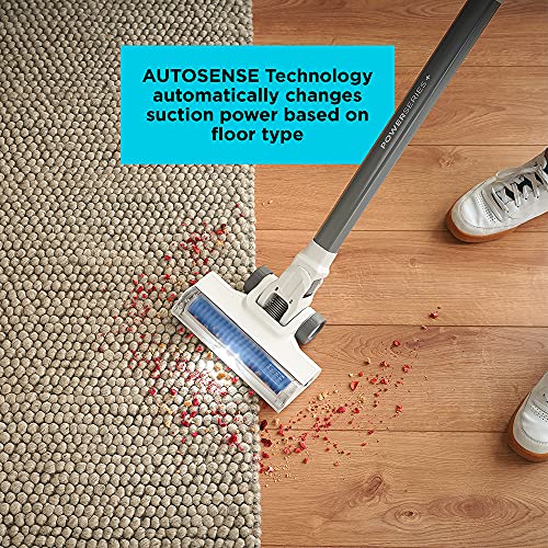 BLACK+DECKER POWERSERIES+ 16V MAX Cordless Stick Vacuum with LED Floor Lights, Lightweight, Multi-Surface, White (BHFEA420J)