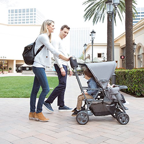 Joovy Caboose Ultralight Graphite Stroller, Sit and Stand, Tandem Stroller, Black