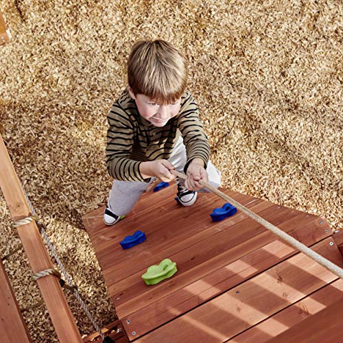 Little Tikes Bobcat Ridge Wood Backyard Playset Climb Swing Outdoor Activity Play Structure Clubhouse Fortwith Slide for Toddlers, Kids Climbers & Wooden Play Structures, Age 3+ Years