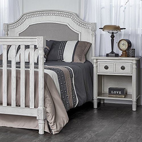Evolur Julienne 5 in 1 Convertible Crib, Antique Grey Mist 55.5x31.2x51.5 Inch (Pack of 1)