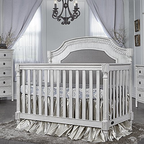 Evolur Julienne 5 in 1 Convertible Crib, Antique Grey Mist 55.5x31.2x51.5 Inch (Pack of 1)