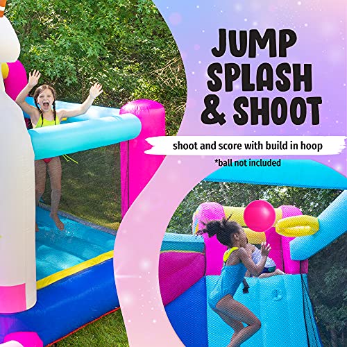Giant Bounce House Water Slide | 12 FT x 10.5 FT x 6.6 FT | Inflatable Water Bounce House with Trampoline and Pool | Heavy Duty Easy to Set Up | Included Air Blower and Carry Bag