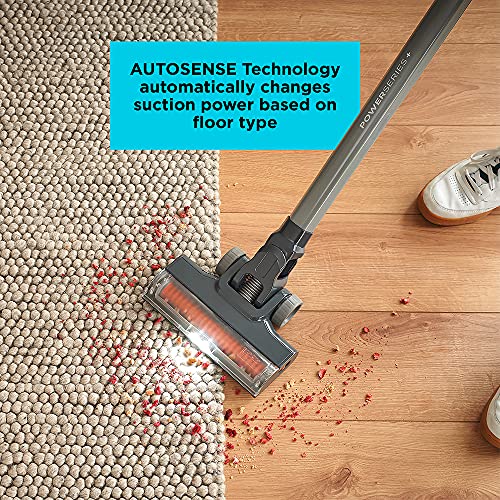 BLACK+DECKER POWERSERIES+ 20V MAX Cordless Stick Vacuum with LED Floor Lights, Lightweight, Removable Battery (BHFEA18D1) , Gray