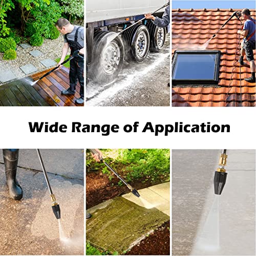 YAMATIC 4.0 GPM Turbo Rotating Spray Nozzle 360° Rotating Turbo 4000 PSI Max. 5000 PSI For Pressure Washer with 1/4" Quick Connector