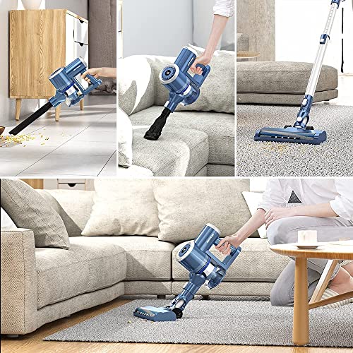 PRETTYCARE Cordless Vacuum Cleaner with LED Display, 20000Pa Stick Vacuum 4 in 1, Lightweight, Up to 35 Mins Runtime, for Hardwood Floor, Pet Hair, Perfect Cordless Stick Vacuum for Your Family, W200