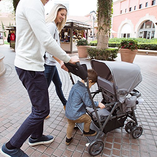 Joovy Caboose Ultralight Graphite Stroller, Sit and Stand, Tandem Stroller, Red