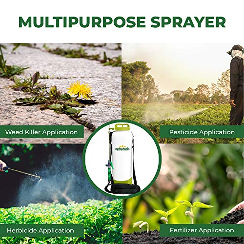 PetraTools 2.5 Gallon Battery Sprayer - Ultra Convenient Battery Powered Sprayer, Garden Sprayer & Weed Sprayer with Easy-to-Carry Strap, Electric Sprayer & Yard Sprayer With Long-Lasting Battery Life