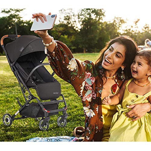 Evolur Urban Nimble Stroller, Black (465-BLK)