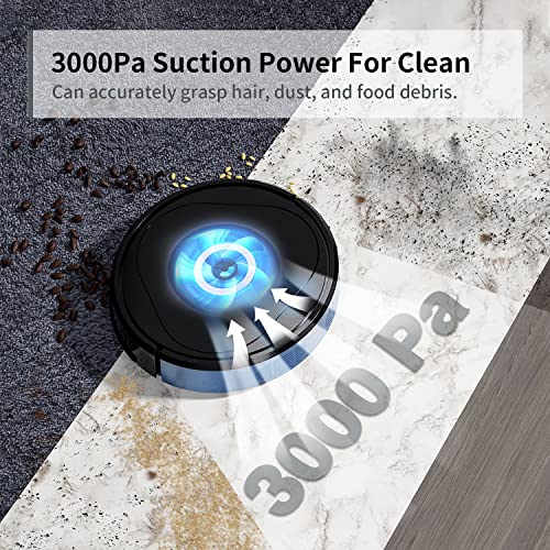 Robot Vacuum Lucy, Trifo Robotic Vacuum Cleaner, 3000Pa Suction, Intelligent AI Mapping, Virtual Walls, Ideal for Pets Hair, Self-Charging, Carpets&Hard Floors&Tile, 5G Wi-Fi, App Control
